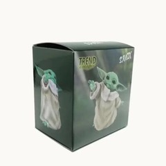 Grogu Baby With Gift Box Yoda The Child Mandalorian 8CM Action Figure Star Wars