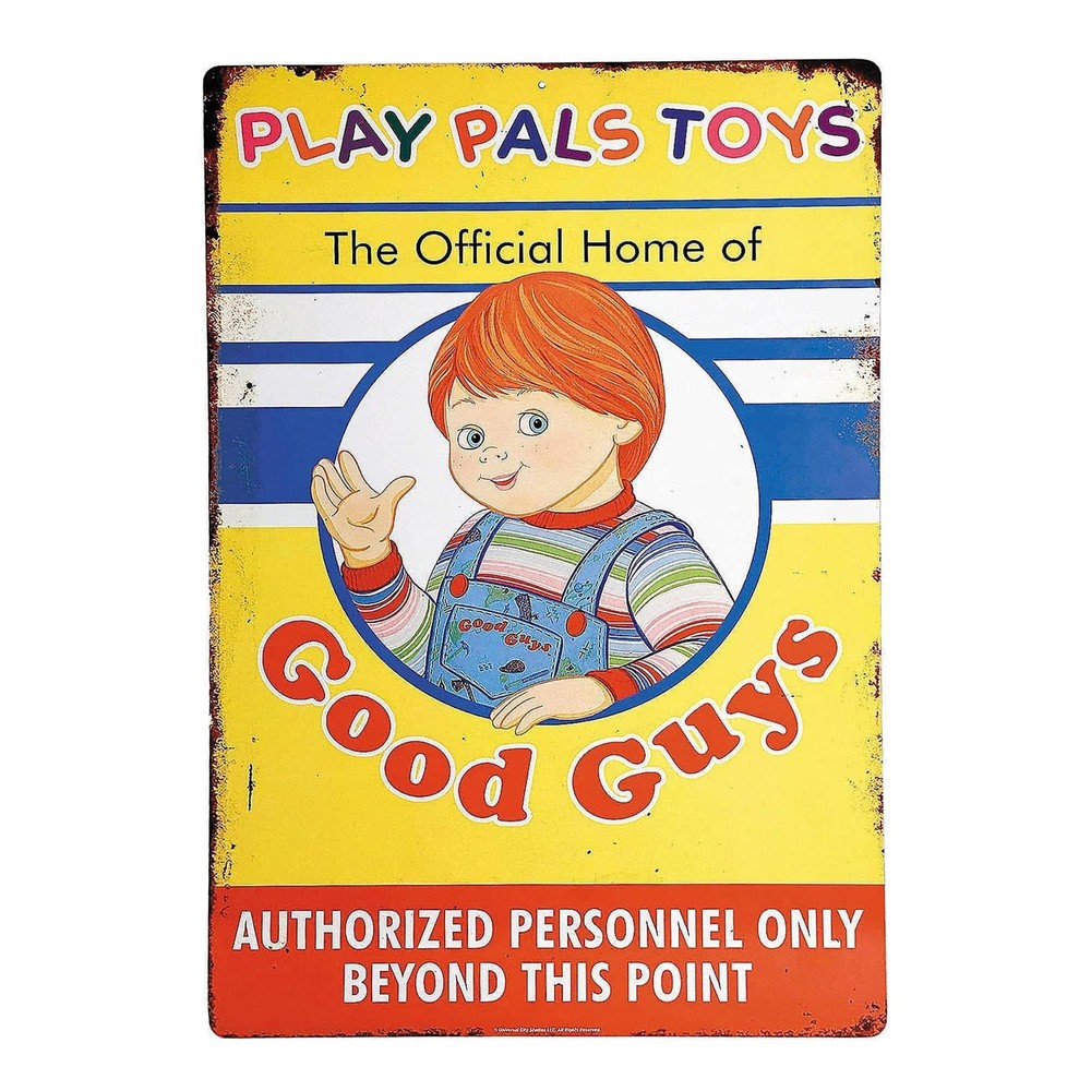 Child’s Play 2 Play Pals 12 x 18 Inch Metal Sign Prop