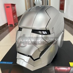 Iron Man MK5 1:1 AUTOKING Silver Helmet Wearable Voice-control Cosplay NEW