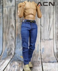1/6 Men’s Jeans Pants Belt Set For 12″ Male Figure Hot Toys Worldbox TBLeague
