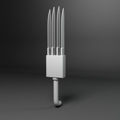 BRUCE LEE MR HAN 1:6 ENTER THE DRAGON 3D Printed KNIFE HAND Replacement 3.5″