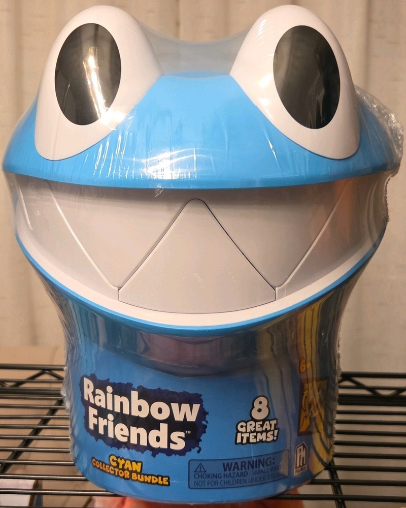 New Rainbow Friends Cyan Coin Bank Collector Bundle w/ (8) Surprises Ships Free