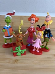 5 Collectible Figures Dr Seuss The Grinch Toy Christmas Gift Cindy Lou Who 2023