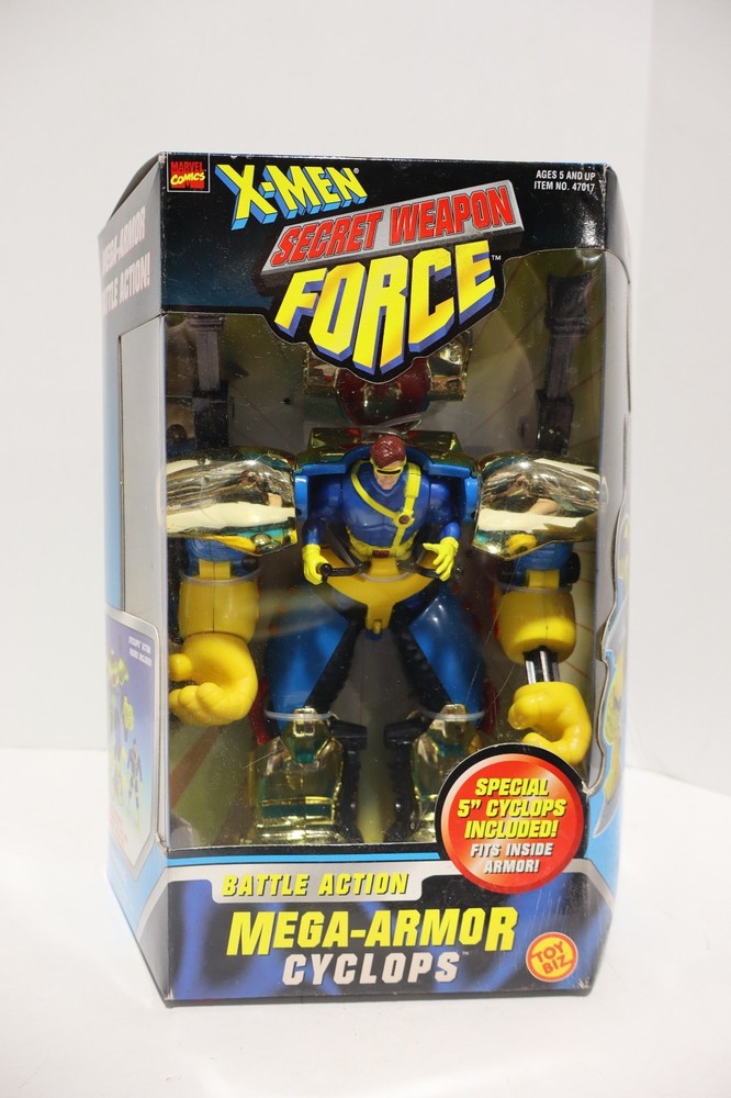 ToyBiz Mega-Armor Cyclops Battle Action Figure X-Men Secret Weapon Force DAMAGED