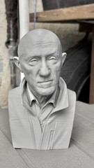 Breaking Bad Mike Ehrmantraut Bust Statue 3D Printed