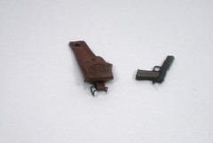 1/12 Scale WWII United States, 45 Auto Pistol / Holster, Crazy Fig