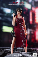 BorisPing AK18-202 1/18 Scale Qi-pao Female Soldier Agent Action Figure Full Set
