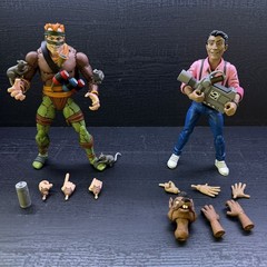 NECA TMNT Rat King & Vernon Fenwick Action Figures Loose Complete