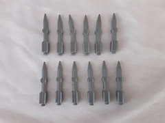 Gi Joe Cobra 1983 Wolverine parts lot: full set of 12 missiles UNBROKEN ORIGINAL