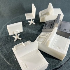 Sci Fi Control Room Computer Desk Chair Action Figure Accessory Lot