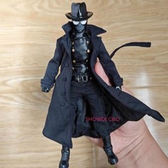 1/12 Spider-Man Noir Black Wired Trench Coat For 6″ ML Action Figure Body New