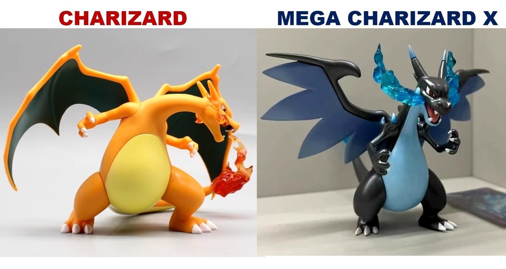 Pokemon 5″ Figures – Charizard and Mega Charizard X – Highly Detailed, Brand New