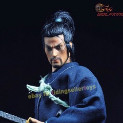 Wolfking 1/6 Miyamoto Musashi Rooted Hair Head Sculpt For 12” Action Figure