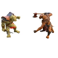 Papo Fantasy Action Figures Tiger Mutant Axe Troll Orc Wahar Ogre 2002 Medieval