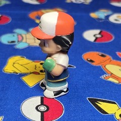 Pokemon Ash Ketchum Figure Finger Puppet 1998 Nintendo Bandai Vintage Japan USA