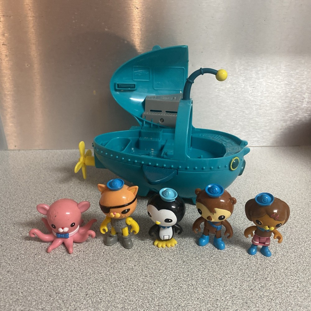 2010 Mattel Octonauts GUP A Mission Submarine + 5 Figs Peso Inkling Kwazii Dashi
