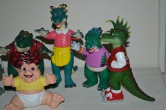 Vintage 1990s lot 6 Disney Dinosaurs TV Show Sinclair Family Figures Jim Henson