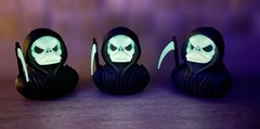 Grim Reaper Duck Red Face- Glows In The Dark