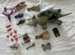 Vintage 1988 Tyco Dino-Riders RARE Triceratops Hammerhead Sidewinder LOT