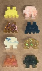 SPACE INVADERS Resin Figure Lot of 8 Urban Designer Art UK Handmade A