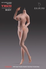 YM610 1/6 Female Big Bust Suntan/Pale Plump Seamless Doll Body 12″ Action Figure