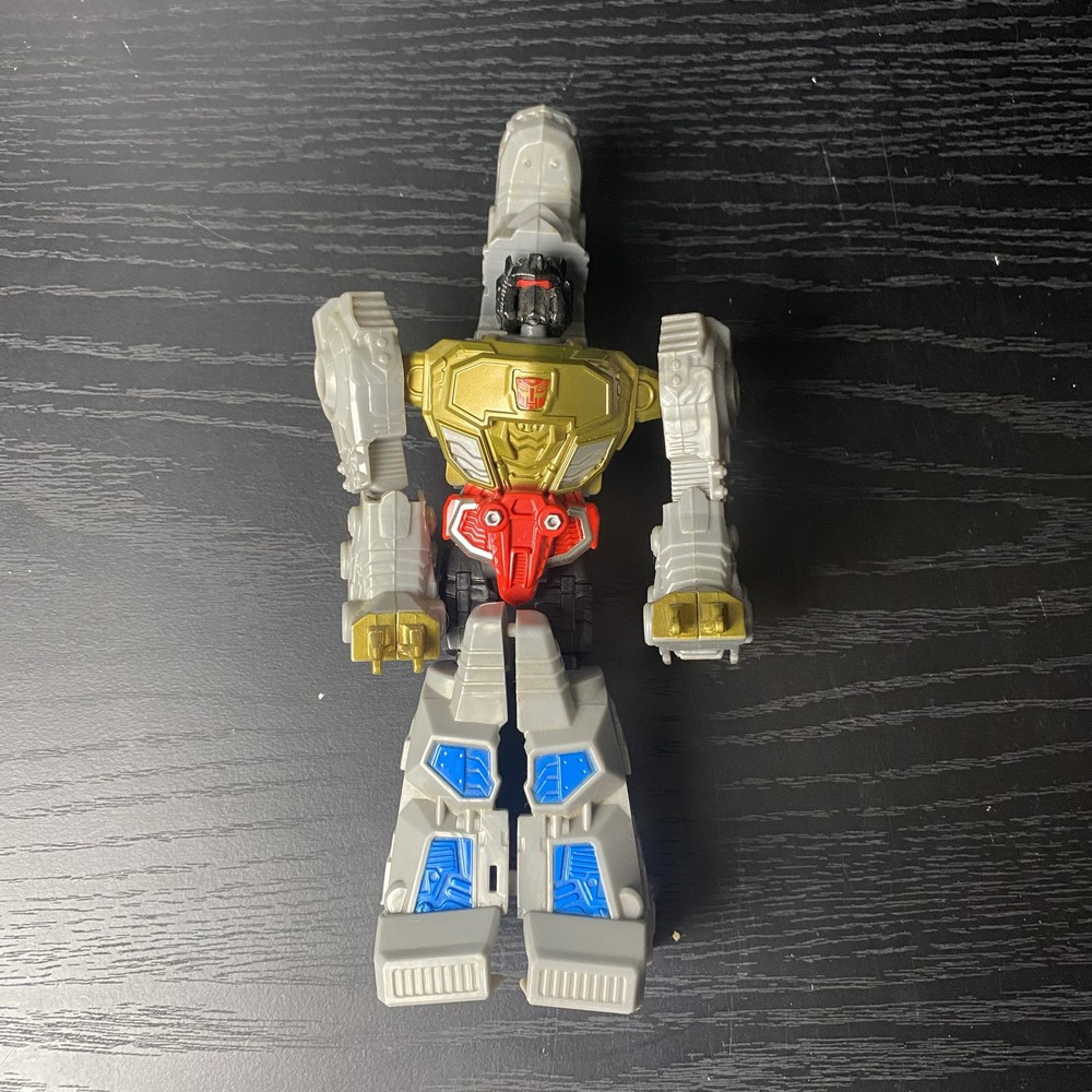 Transformers Action Figure Robot Toy Gray Gold Red Blue