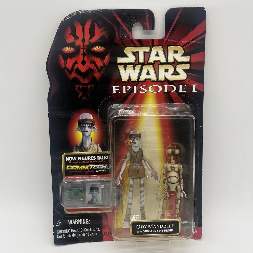 Hasbro Star Wars Ody Mandrell With Otoga 222 Pit Droid Comm Tech Action Figure