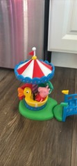 Peppa Pig Fair (Merry Go Round) 99% Complete Set – Peppa Teddy Figures HTF Toy