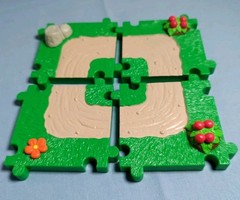Jakks 2013 Smurfs Micro Village Garden, Water, Treasure, 19 Tiles & 10 Smurfs