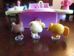 LITTLEST PET SHOP TEENIEST TINIEST PUPPIES DOGS POP OPEN MINI COMPACT PLAYSET