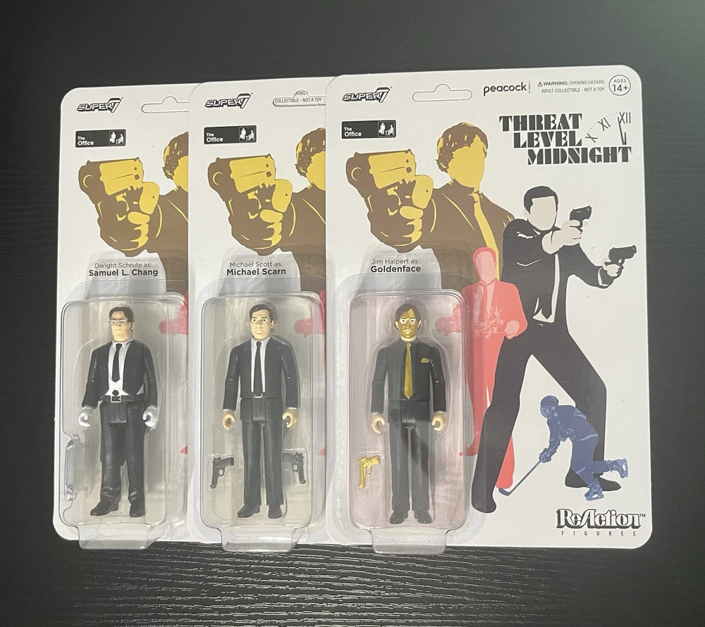 Super7 The Office TV Show Figures Michael Scott Dwight Schrute Jim Halpert