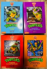 NECA TMNT Pizza Club Complete Set Leonardo Donatello Michelangelo Raphael NEW