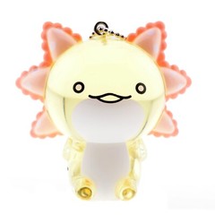 Cute Japanese Blind Box Capsule Toy Clear Axolotl Keychain 1 Random Mini Figure