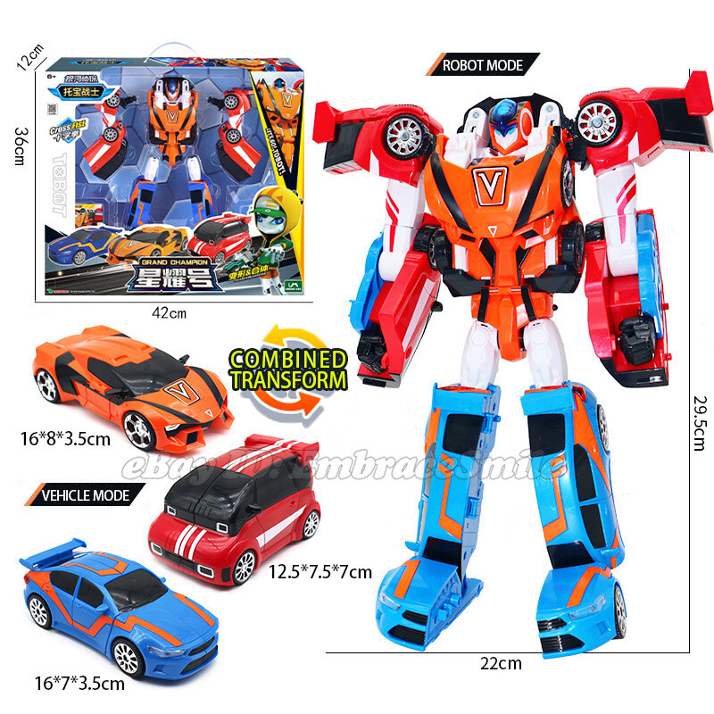 TOBOT V Grand Champion 3-Integration Transforming Robot Cars Toy Chinese No Box