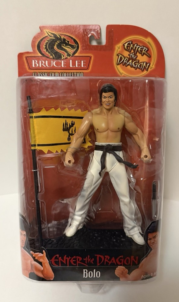 Play Along Classic Film Collection Enter the Dragon Bolo Figure Boxed Flag Pole