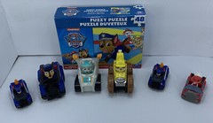 Paw Patrol Lot of Vehicles & 48 Pc Fuzzy Puzzle