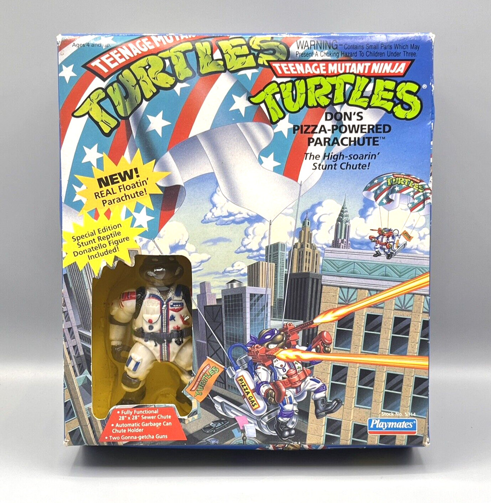 Teenage Mutant Ninja Turtles Don’s Pizza Powered Parachute TMNT New Sealed 1992