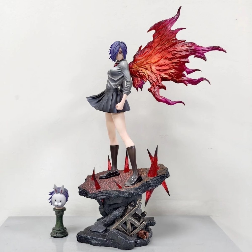 Tokyo Ghoul Touka Kirishima GK 30cm Figure Statue Double Head Carving Model Toy
