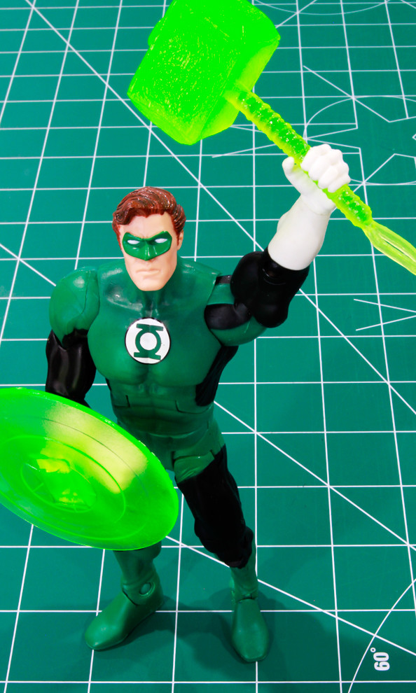Custom Resin GL constructs for 6in. figure 1:12 Green Lantern mjolnir shield
