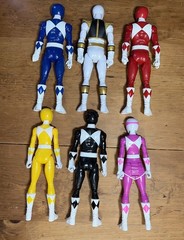 Mighty Morphin Power Rangers Hasbro 2021 Set 6 Plastic Figures 11” No Accessory