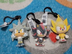 Rare Monogram Sonic the Hedgehog Sonic Figure Bag Clip Lot of 21 Flocked Shadow