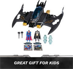 DC Comics, Metal Force Transforming Batwing, 2-in-1 Playset, Includes Batman and