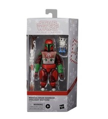 2022 Star Wars The Black Series MANDALORIAN WARRIOR Holiday Edition 6″ IN HAND