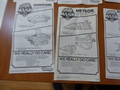 Lot of 8 MASK Kenner Instructions plus brochure, Firefly, Meteor, Gator, Condor