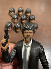 JUST HEAD custom sculpt 6″ Pulp Fiction Jules, Samuel L Jackson, Marvel Legends,
