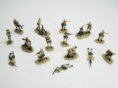 Micro Machines Military Troops Soldiers Figures Tan Desert Camo – Lot of 15