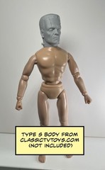 Frankenstein AHI Reproduction Action Figure Head 1:9 or 1:6 Mego