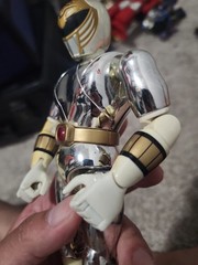Vintage 1995 Power Rangers Chrome Silver WHITE RANGER 8″ Action Figure MMPR
