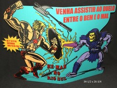 He-Man MOTU Masters Of Universe 1986 Store Event Display Sign Portuguese Estrela