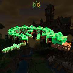 Articulated Earth Dragon Flexi – 3D Printed Pixelated Dragon Figure